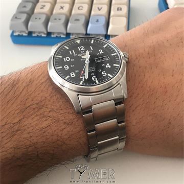 قیمت و خرید ساعت مچی سیکو SEIKO مدل SNZG13J1 | مردانه کلاسیک تمام استیل،  نمایش تاریخ و روز، اتوماتیک، 23 عدد سنگ قیمتی داخل موتور