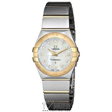 ساعت مچی زنانه کلاسیک بند استیل، با استفاده از طلایی 18 عیار، الماس دار