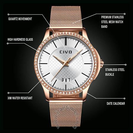 قیمت و خرید ساعت مچی زنانه سیوو(CIVO) مدل 1002175 کلاسیک | اورجینال و اصلی