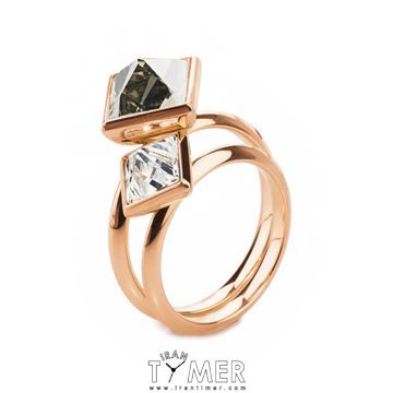 ساعت مچی انگشتر زنانه فشن تمام استیل، نگین دار