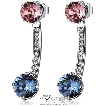 ساعت مچی گوشواره زنانه فشن استیل، سنگ زیرکونیا، نگین سواروسکی و زیرکونیا