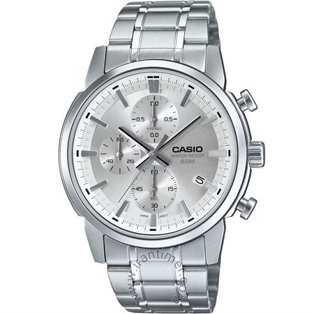 ساعت مچی مردانه کلاسیک تمام استیل، کرونوگراف، نمایش تاریخ