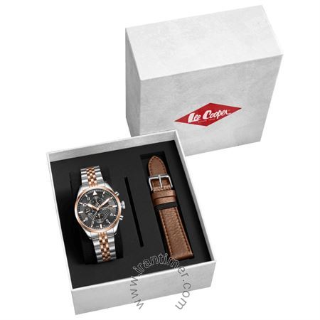 ساعت مچی مردانه کلاسیک بند استیل، همراه با بند چرمی