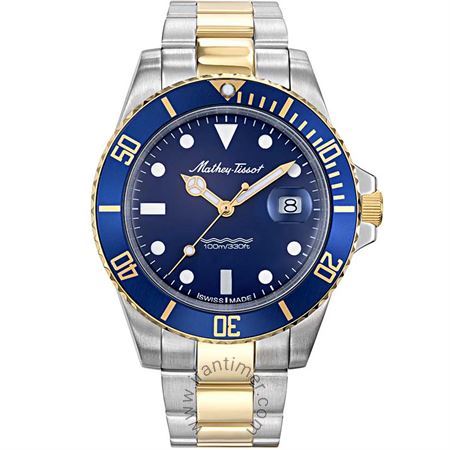 ساعت مچی مردانه کلاسیک تمام استیل، نمایش تاریخ، رنگ PVD