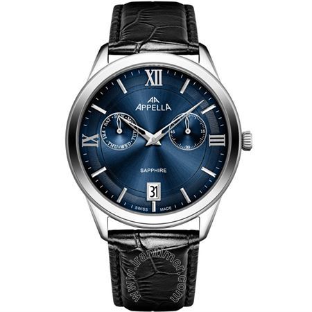 ساعت مچی مردانه کلاسیک بند چرم طبیعی، نمایش تاریخ و روز، موتور Ronda X20 Swiss Made