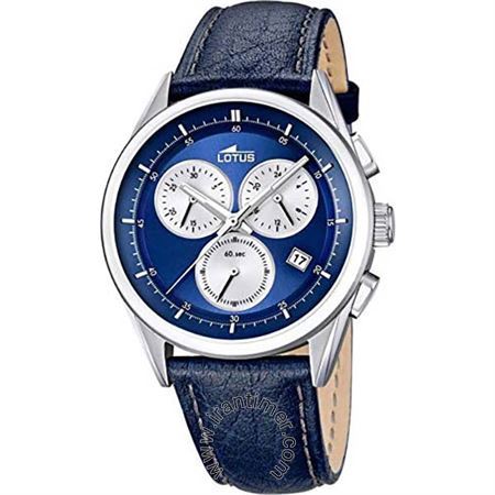 ساعت مچی مردانه کلاسیک بند چرمی، کرونوگراف، نمایش 24 ساعت شبانه روز، نمایش تاریخ