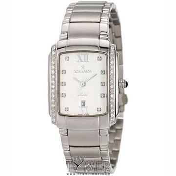 ساعت مچی زنانه کلاسیک تمام استیل، نگین دار