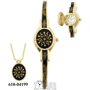 ساعت مچی زنانه فشن کلاسیک ، همراه با نقاشی مینیاتوری دست ، ست گردنبندی با قیمت جداگانه