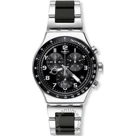 ساعت مچی مردانه کلاسیک تمام استیل، کرونوگراف، نمایش تاریخ، سرعت سنج