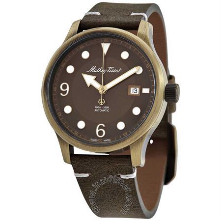 ساعت مچی مردانه کلاسیک بند چرم طبیعی، نمایش تاریخ، اتوماتیک، سنگ قیمتی داخل موتور، رنگ PVD، تولید محدود