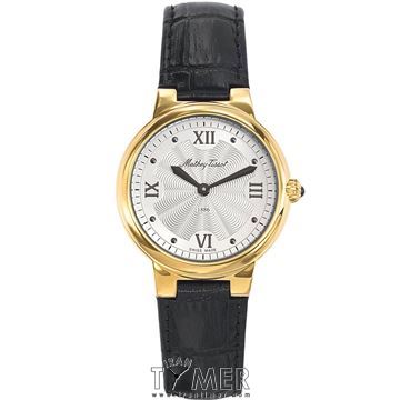 ساعت مچی زنانه کلاسیک بند چرم طبیعی، رنگ PVD