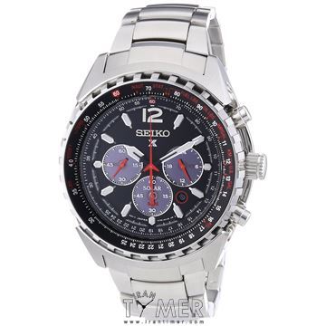 ساعت مچی مردانه کلاسیک اسپرت تمام استیل، نمایش تاریخ، 24 ساعت شبانه روز، کرنوگراف، خود شارژ