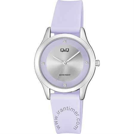 ساعت مچی زنانه اسپرت بند پلاستیکی، نگین دار