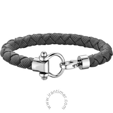 ساعت مچی دستبند مردانه و زنانه اسپرت پارچه و استیل، سایز M، مناسب وزن 75 کیلوگرم به پایین، طول دستبند  18.6 سانتی متر