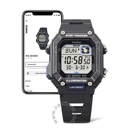 قیمت و خرید ساعت مچی مردانه کاسیو (CASIO) مدل WS-B1000-1AVDF اسپرت | اورجینال و اصلی