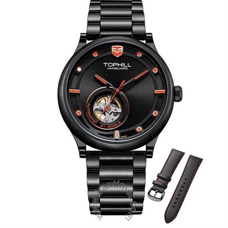 ساعت مچی مردانه کلاسیک تمام استیل، همراه با بند چرم طبیعی