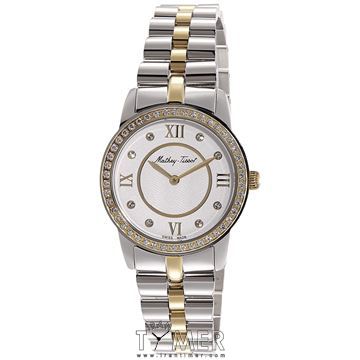 ساعت مچی زنانه کلاسیک تمام استیل، نگین دار، Ronda Caliber 1062، رنگ PVD