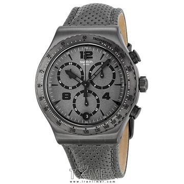 ساعت مچی مردانه کلاسیک بند چرمی، کرونوگراف، نمایش تاریخ، سرعت سنج