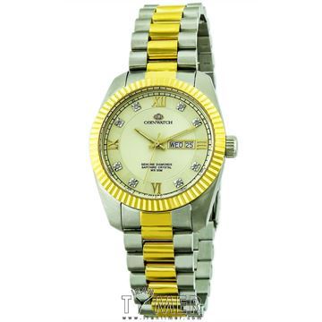 ساعت مچی مردانه کلاسیک تمام استیل، نمایش تاریخ و روز، برلیان دار، رنگ PVD