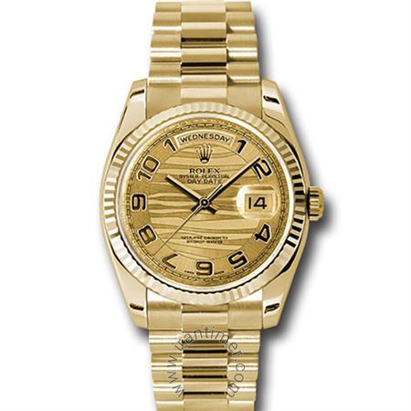 ساعت مچی سرمایه گذاری روی ساعت رولکس حداقل از 6000 دلار میباشد ، خرید و فروش ساعتهای آکبند و دست دوم به صورت تلفنی ، مردانه کلاسیک طلا 18 عیار، نمایش تاریخ و روز، اتوماتیک، سنگ قیمتی داخل موتور
