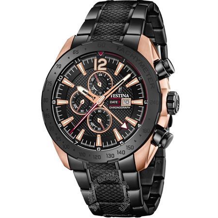 ساعت مچی مردانه کلاسیک تمام استیل، کرونوگراف، نمایش تاریخ، نمایش 24 ساعت شبانه روز، سرعت سنج