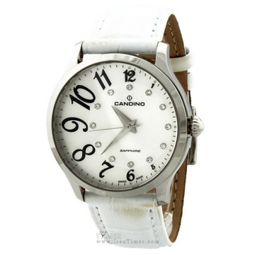 ساعت مچی زنانه کلاسیک صفحه گرد بند چرمی نگین دار