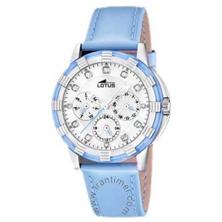 ساعت مچی زنانه کلاسیک بند چرمی، نمایش تاریخ کامل، نگین دار