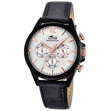 ساعت مچی مردانه کلاسیک بند چرمی، کرنوگراف، 24 ساعت شبانه روز