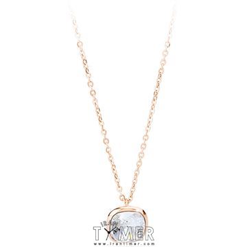 ساعت مچی گردنبند زنانه فشن تمام استیل، نگین دار