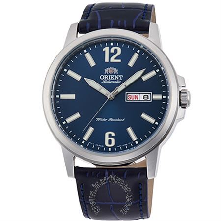 ساعت مچی مردانه کلاسیک بند چرم طبیعی، نمایش تاریخ و روز، اتوماتیک، سنگ قیمتی داخل موتور