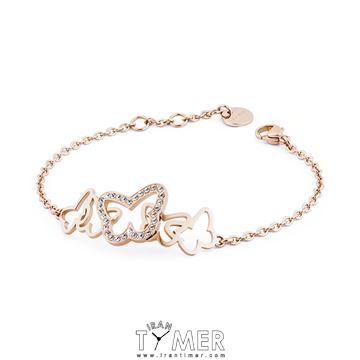 ساعت مچی دستبند زنانه فشن تمام استیل، نگین دار