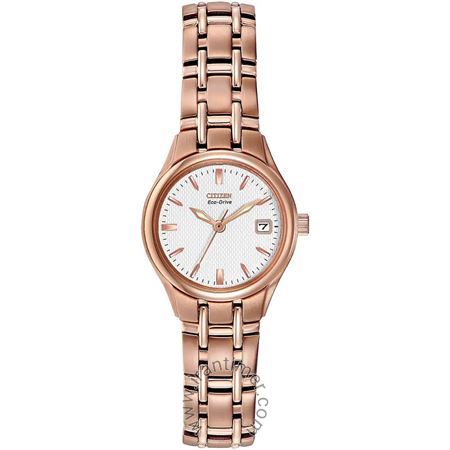 ساعت مچی زنانه کلاسیک تمام استیل، نمایش تاریخ، اکو درایو