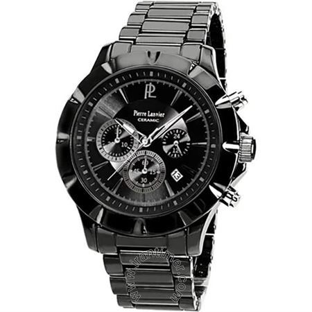 ساعت مچی مردانه کلاسیک استیل و سرامیک، کرونوگراف، نمایش تاریخ، نمایش 24 ساعت شبانه روز