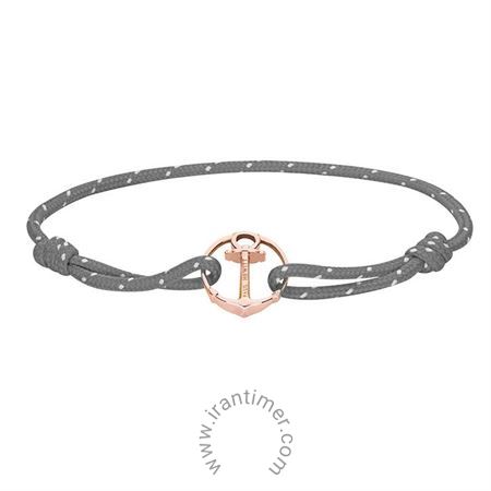 ساعت مچی دستبند مردانه و زنانه اسپرت پارچه و استیل، تنظیم بند با استفاده از گره های دستبند