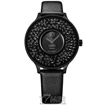 ساعت مچی زنانه کلاسیک بند چرمی، نگین دار