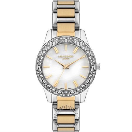 ساعت مچی زنانه فشن بند استیل، نگین دار