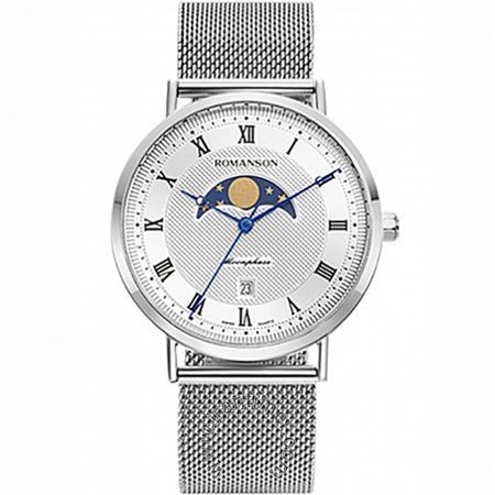 ساعت مچی مردانه کلاسیک تمام استیل، نمایش تاریخ، نمایش حالت ماه