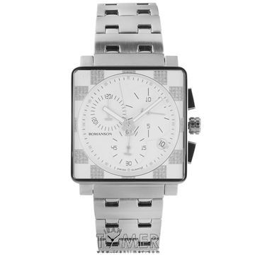 ساعت مچی مردانه کلاسیک تمام استیل، کرونوگراف، نمایش تاریخ ، نگین دار