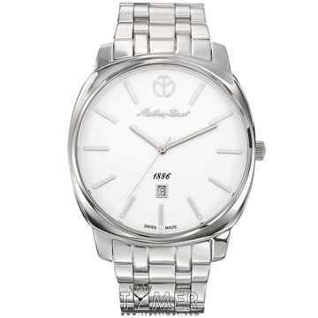 ساعت مچی مردانه کلاسیک تمام استیل، نمایش تاریخ، موتور سوئیس Ronda 505