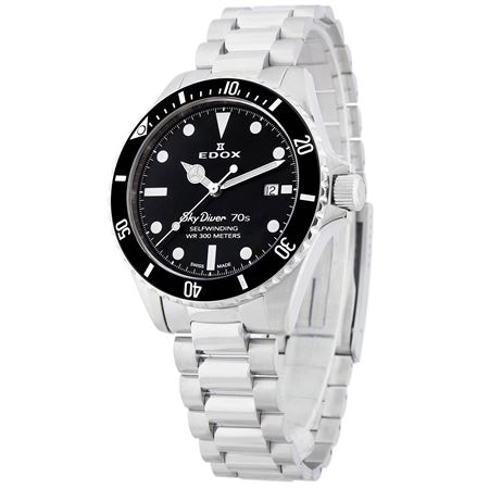 ساعت مچی مردانه کلاسیک تمام استیل، نمایش تاریخ، زه قاب چرخشی، کوکی، سنگ قیمتی داخل موتور