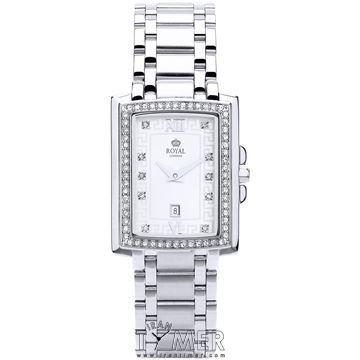 ساعت مچی زنانه فشن تمام استیل، نمایش تاریخ، نگین دار