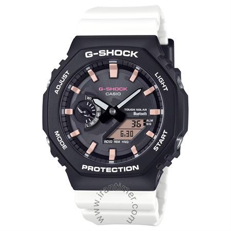 ساعت مچی مردانه اسپرت بند پلاستیکی، هوشمند، اتصال به موبایل از طریق بلوتوث و برنامه CASIO WATCHES، دارای دو نور پس زمینه