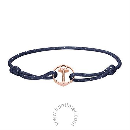 ساعت مچی دستبند مردانه و زنانه اسپرت پارچه و استیل، تنظیم بند با استفاده از گره های دستبند