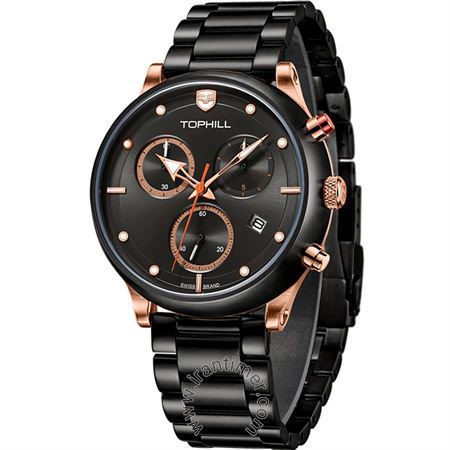 ساعت مچی مردانه کلاسیک تمام استیل، همراه با بند چرم طبیعی