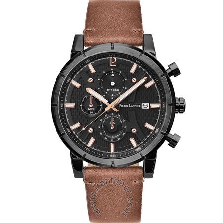 ساعت مچی مردانه کلاسیک بند چرم طبیعی، کرونوگراف، نمایش تاریخ