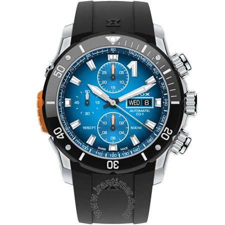 ساعت مچی مردانه اسپرت بند پلاستیکی، مقاومت در برابر آب 500 متر، کالیبر موتور 011 (SW 500)