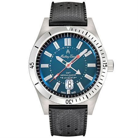 ساعت مچی مردانه کلاسیک بند چرم طبیعی، موتور Ronda 515، زه قاب چرخشی یک طرفه