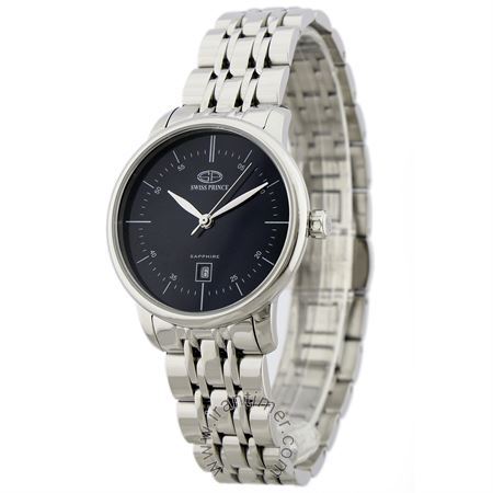 ساعت مچی زنانه کلاسیک تمام استیل، نمایش تاریخ، ست، موتور Ronda Swiss