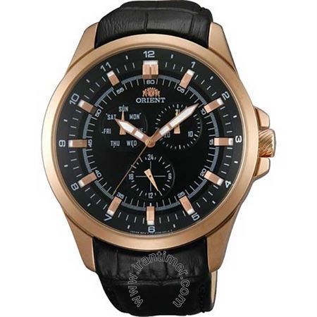 ساعت مچی مردانه کلاسیک بند چرم طبیعی، نمایش تاریخ کامل