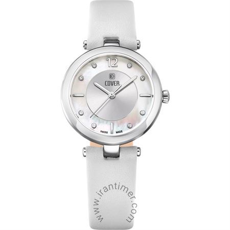 ساعت مچی زنانه کلاسیک بند چرم طبیعی، سنگ های کریستالی، شیشه مینرال K1 با پوشش سافایر، نمایش اتمام باتری، موتور ETA Quartz Cal. 902.101